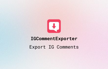 IGCommentExporter - Export IG Comments small promo image