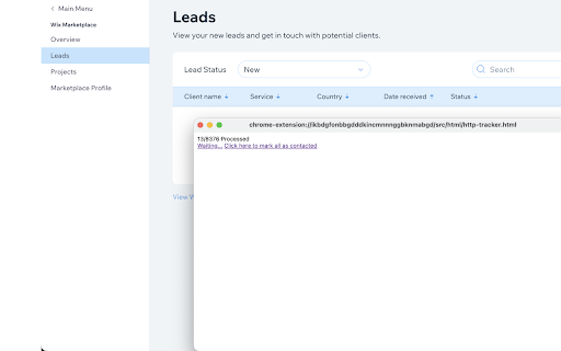 Leads downloader for Wix Marketplace