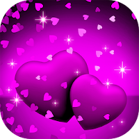 Purple Love Heart Live hd Wallpaper