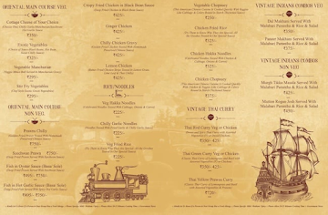 Hotel Vintage menu 