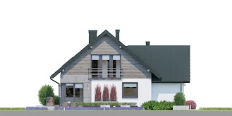 Dom przy Cyprysowej 65 - Elewacja tylna