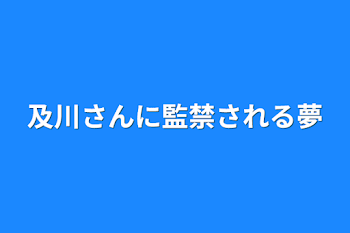 及川さんに監禁される夢