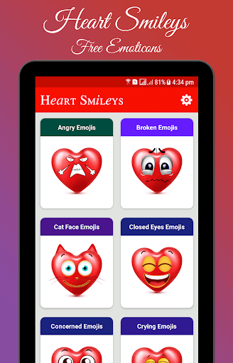 Heart Smileys free Emoticons and Symbols