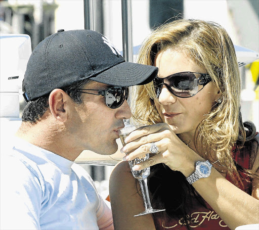 Joost Van der Westhuizen and Amor Vittone: File photo