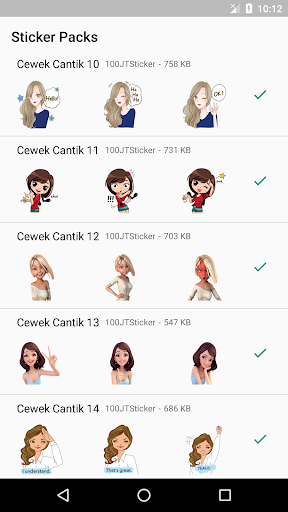 Pretty  Cute Girl Stickers WAStickerApps