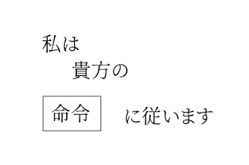 私は貴方の命令に従います