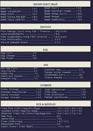 Chef Malabar Kitchen menu 1