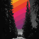 Abstract Forest Road Theme