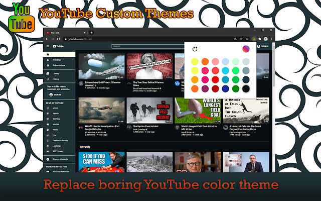 YouTube Custom Themes