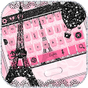 Pink Paris Rose Keyboard Eiffel Tower The 10001008 APK Скачать