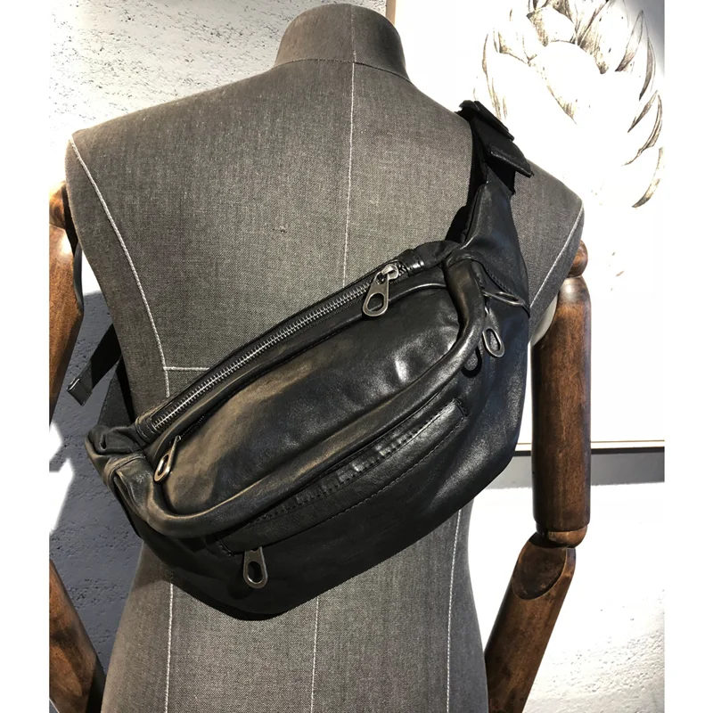 Title 7, Nova Bolsa Transversal Vintage de Couro de Vaca...