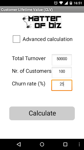 Simple CLV Calculator