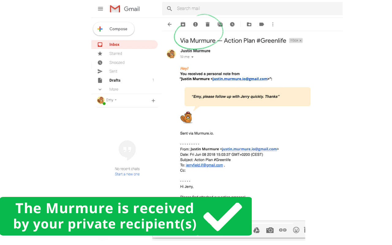 Smarter CC & BCC : Murmure for Gmail™ Preview image 5