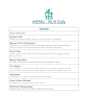 KL 11 Cafe menu 2