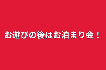 「お遊びの後はお泊まり会！」のメインビジュアル