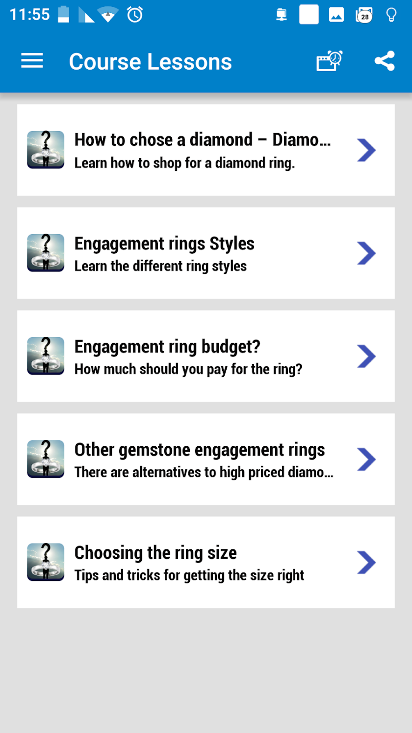 Engagement Rings - Men Guide Screen 2