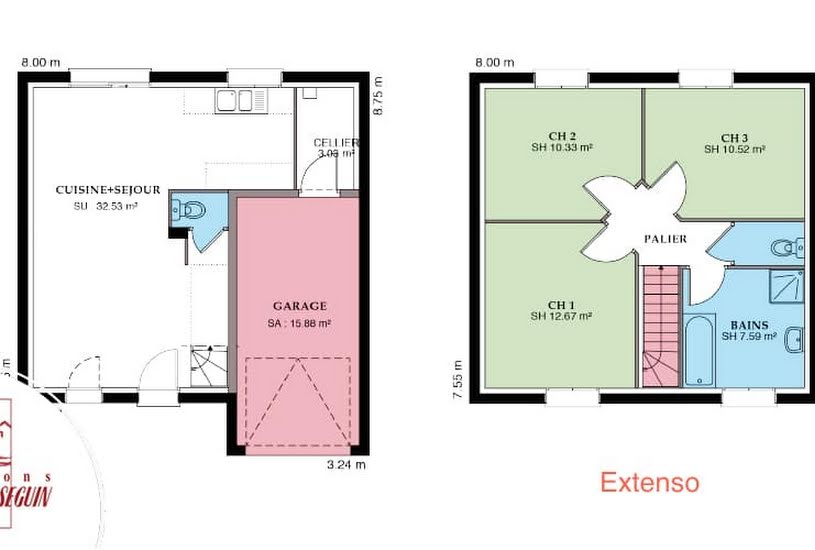  Vente Terrain + Maison - Terrain : 1 404m² - Maison : 93m² à Mauzé-sur-le-Mignon (79210) 