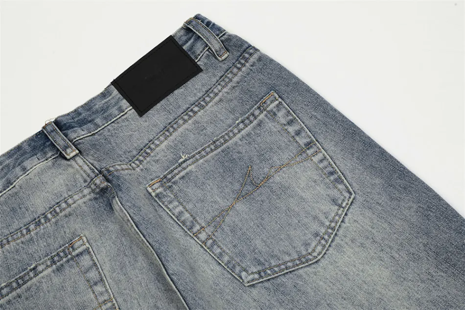 Fashion Holes Denim Heren Bootcut Broek | Comfortabele Pasvorm | Duurzame Denim | Modieuze Gaten | Veelzijdige Broek voor een Casual of Stijlvolle Look