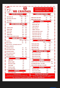 Mr Cravings menu 1