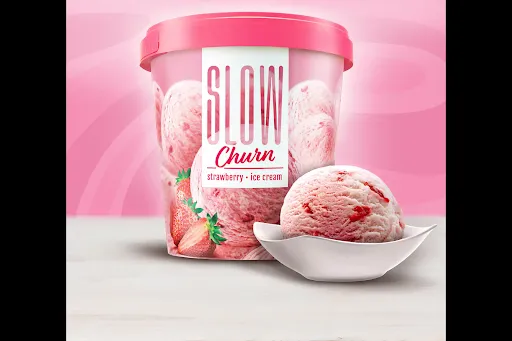 Slow Churn Strawberry Ice Cream [500 ML]