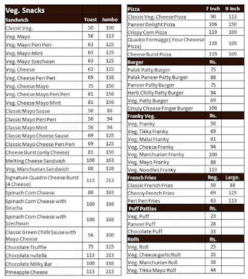 The King Cakes & Crunchies menu 