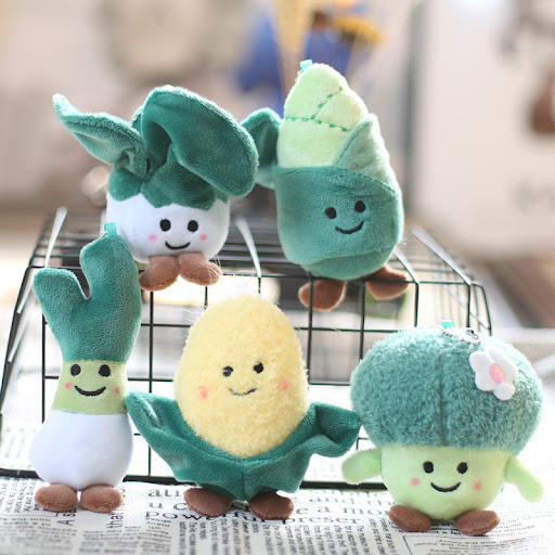 Title 3, Cute Vegetable Cabbage Broccoli Corn Bamboo Sho...