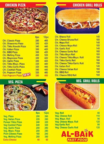 Al Baik Fast Food menu 