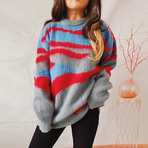 Title 4, Womens Fashion Casual Irregular Striped Sweater