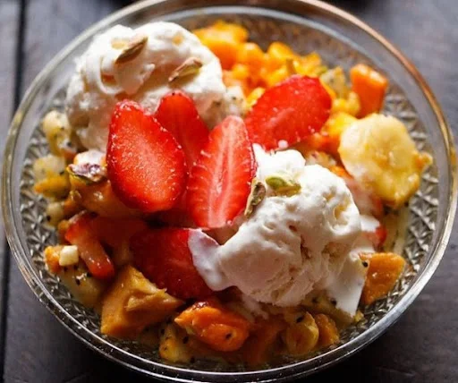 Fruit Salad With Ice Cream ( Seasonal)