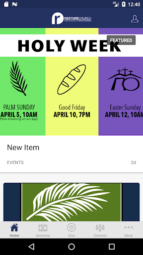 Screenshot My Restore Church