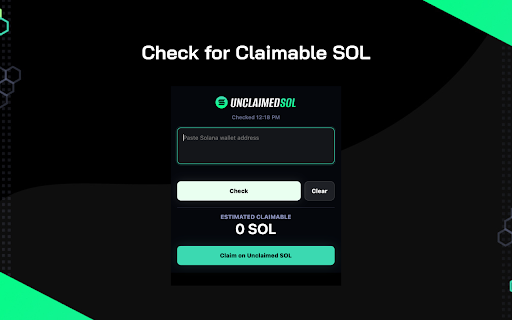 Unclaimed SOL Checker screenshot 2