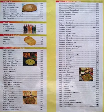 Baba Food Mall menu 