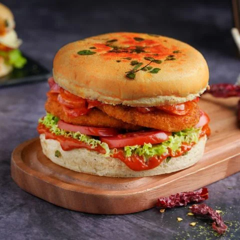 Classic Aloo Tikki Kulcha Burger