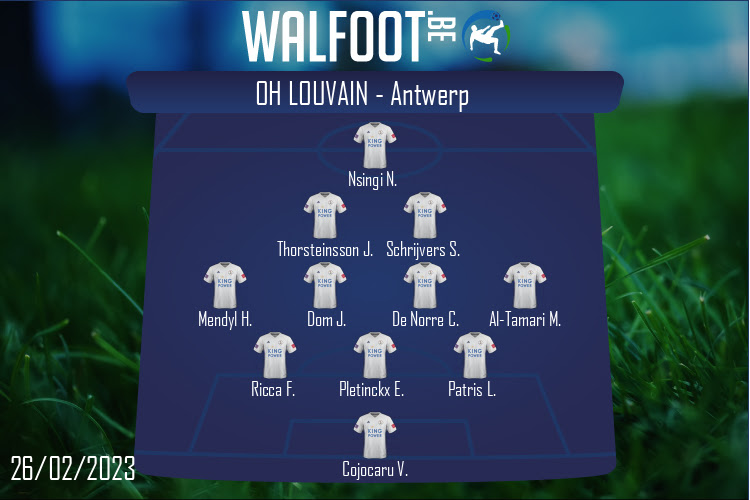 Composition OH Louvain | OH Louvain - Antwerp (26/02/2023)