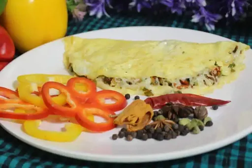 Cheesy Mexican Omelette [3 Eggs]