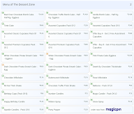 The Dessert Zone menu 2