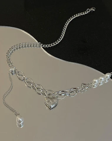 Collar con borlas de perlas de amor - 3