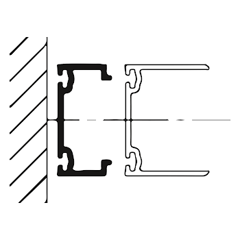 Profilé de compensation pour porte de douche Trend 2.0, 15 x 200 mm, noir mat