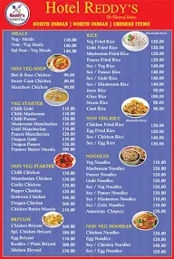 Reddy's Hotel menu 2