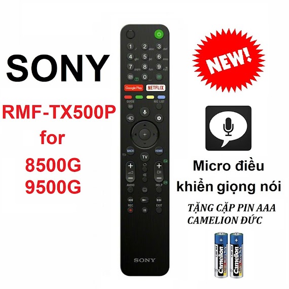 Remote Điêu Khiên Tivi Sony Smart Rmf - Tx500P - Hang Xin - Model 2019 - Micro Điêu Khiên Giong Noi