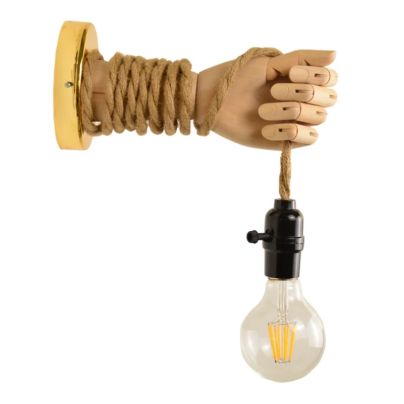 Ahşap Yatak Ucu Duvar Lambası LED Avrupa Tarzı Yaratıcı İç Mekan Işığı Modern Yatak Odası Aydınlatması Enerji Tasarruflu ve Kolay Kurulum