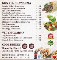 Shawarma Den menu 1