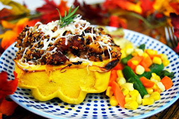 Quinoa & Chorizo Stuffed Squash