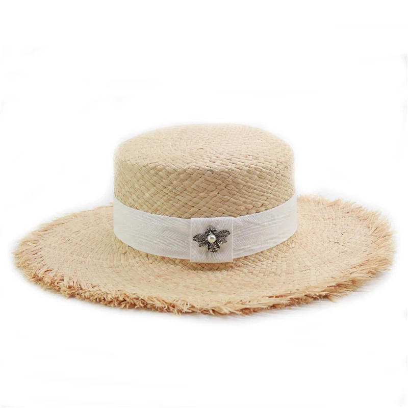 Title 5, Chapeau de paille plat Lafite Grass pour femme,...