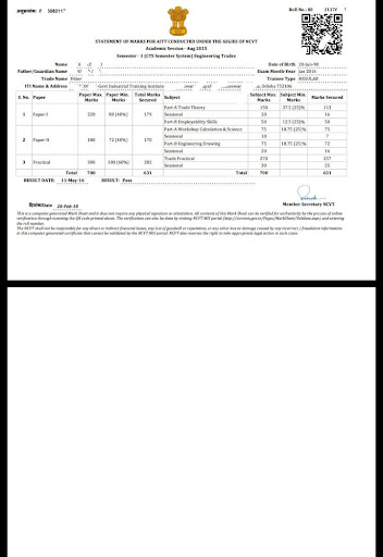 Ncvt Mis ITI Cartificate