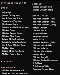 Minar Biriyani menu 1