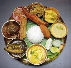 AnusthanBarir Mahabhoj Katla kalia Thali