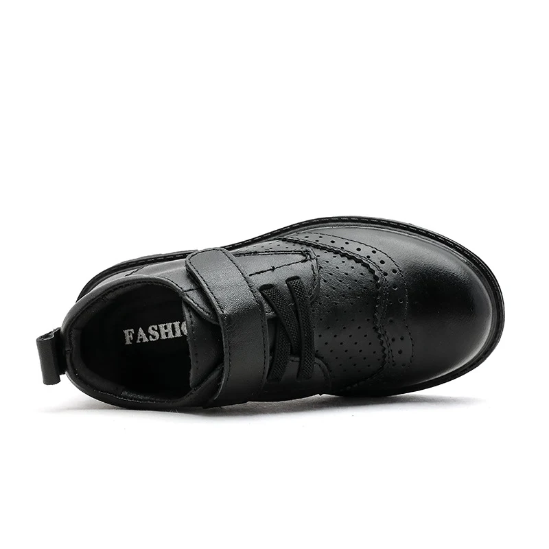 Kinderen holle mode schoenen van koeienhuid in Britse stijl, ademend en comfortabel voor dagelijks gebruik en speciale gelegenheden.