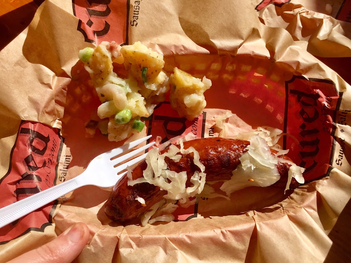 Gluten Free Kielbasa with house-made German Potato Salad