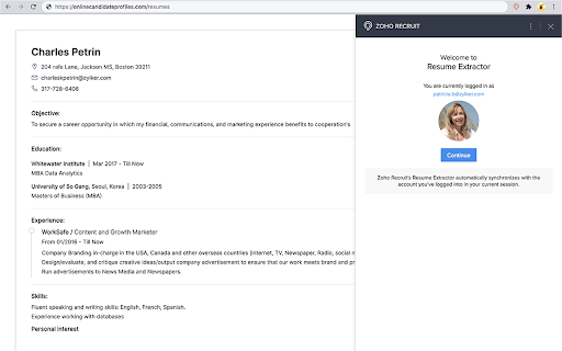 Zoho Recruit's Resume Extractor